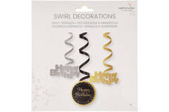 6 Swirl Decorations Starlight Birthday Paper / Foil 61 cm