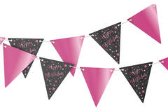 Pennant Banner Starlight Birthday Pink Papier 400 x 19 cm