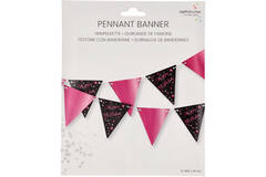 Pennant Banner Starlight Birthday Pink Papier 400 x 19 cm