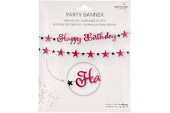 Letter Banner Starlight Birthday Pink Paper 213 x 16.2 cm