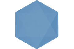 6 Plates Vert Decor Hexagonal Dark Blue 20.8 x 18.1 cm
