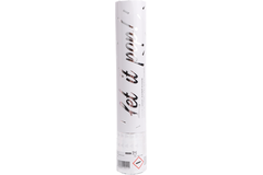 Confetti Cannon Silver Rectangular Foil 28 cm