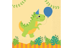 16 Lunch Napkins Dino Jungle 33 x 33 cm