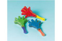 12 Mini Hand Clappers Plastic 8.6 x 4.6 cm