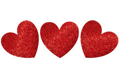 20 Cutouts Glitter Hearts Paper 29.2 cm / 17.7 cm / 12.7 cm