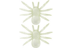 2 Spiders Glow in the Dark Plastic 10 x 7 cm
