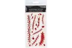 Costume Accessory 14 Tattoos Stitches