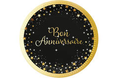 8 Plates Starlight Birthday Bon anniversaire Paper 23 cm