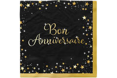 16 Napkins Starlight Birthday Bon anniversaire 33 x 33 cm