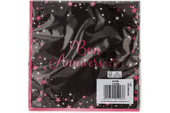 16 Napkins Starlight Birthday Pink Bon anniversaire 33 x 33 cm