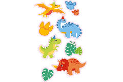 4 Sheets Temporary Tattoos Dino Jungle