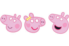 6 Face Masks Peppa Pig Paper