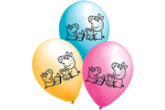 6 Latex Balloons Peppa Pig