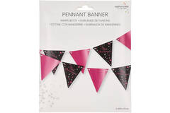 Pennant Banner Starlight Birthday Pink Bon anniversaire Papier 400 x 19 cm