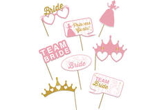 Photo Booth Set - Disney Princess Hen Party - 8 pieces