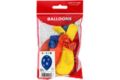 Latex Balloons - Assorted Colors - 28 cm - 10 pieces