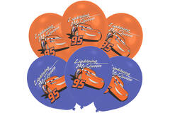 6 Latex Balloons Cars 27.5 cm / 11"