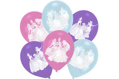 6 Latex Balloons Princess 22.8 cm / 9"