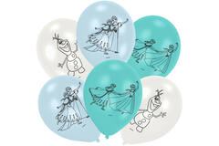 6 Latex Balloons Frozen 22.8 cm / 9"