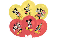 6 Latex Balloons Micky 27.5 cm / 11"