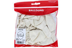 25 Latex Balloons Pearl White 27.5 cm / 11"