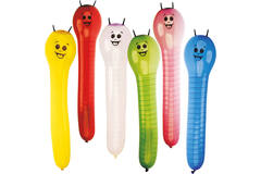 6 Latex Balloons Shapes Caterpillar 60 cm / 23"