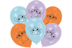 6 Latex Balloons Stitch 22.8 cm / 9"