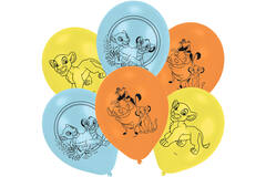 6 Latex Balloons Simba 22.8 cm / 9"