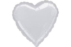 18in/45cm Silver Heart