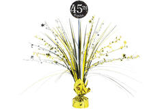 Spray Centrepiece Sparkling Gold Celebrations with Add Any Age Stickers