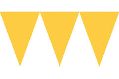Pennant Banner Sunshine Yellow Paper 457 x 17.7 cm
