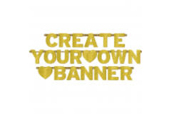 Letter Banner Wedding Decorations Glitter Paper Personalizable Height 11.4 cm