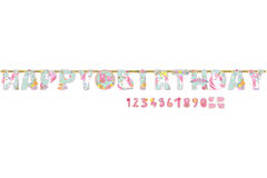 Letter Banner Magical Unicorn Paper Personalizable 320 x 25.4 cm