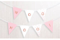 Pennant Banner Rose Gold Blush Paper Personalizable 457 x 17.7 cm