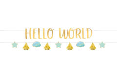 Letter Banner Kit Oh Baby Boy 2 Parts Paper 176.8 x 17.8 cm / 176.8 x 11,4 cm