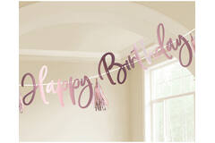 Letter Banner Rose Gold Birthday Personalizable 2.74 m