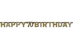 Letter Banner 70 Sparkling Celebration - Gold Folie 213 x 16.2 cm
