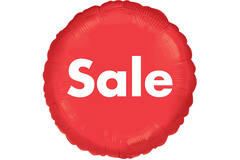 Foil Balloon - "Sale" P.O.P. - Red - 45 cm