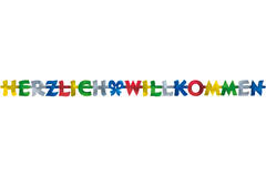 Letter Banner Herzlich Willkommen Paper 200 x 11 cm