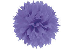 3 Fluffy Decorations New Purple Paper 40.6 cm