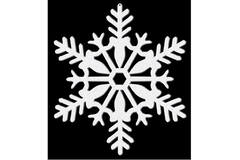 4 Cutouts Snowflake Glitter White Plastic 10.1 cm