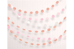 6 String Decorations Rose Gold Blush Paper 213 cm