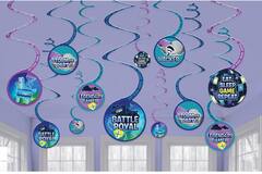 12 Swirl Decorations Battle Royale Paper 13 cm