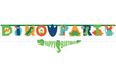 Jumbo Letter Banner with Mini Banner Dino-Mite Paper Personalizable 230 cm