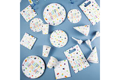 Gift Bags - Confetti "LET'S PARTY" - 15 x 23 cm - 8 pieces