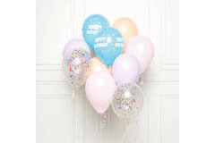 DIY Balloon Bouquet Happy Birthday Pastel 10 Balloons