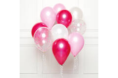 DIY Balloon Bouquet Pink 10 Balloons
