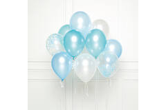 DIY Balloon Bouquet Blue 10 Balloons