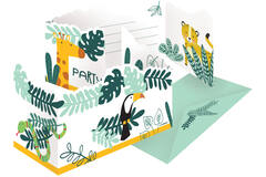 8 Invitations & Envelopes Get Wild
