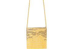 Costume Accessory Sequined Shoulder Bag Gold